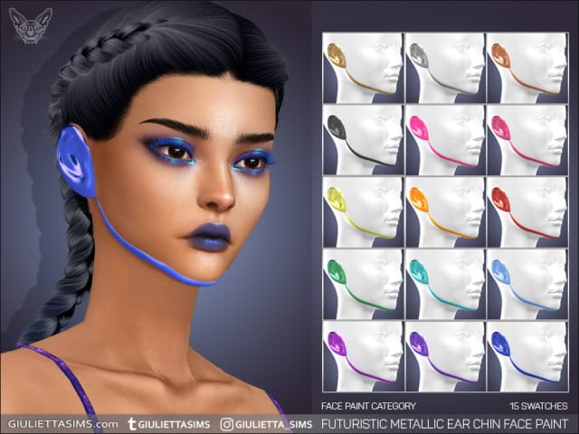 futuristic-metallic-ear-and-ear-chin-face-paint-by-giulietta